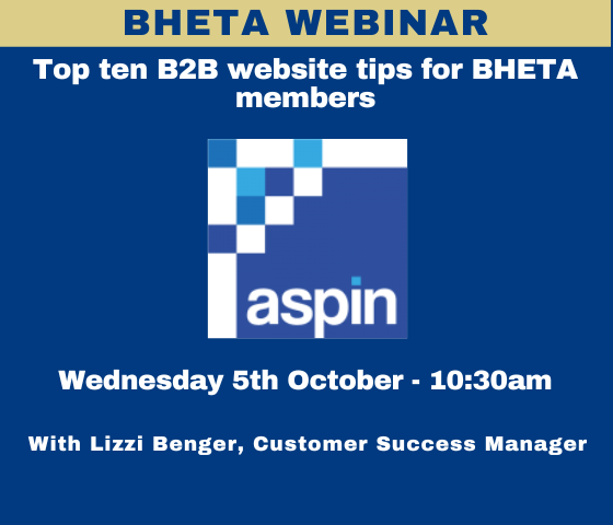 BHETA Webinar – Top ten B2B website tips for BHETA members